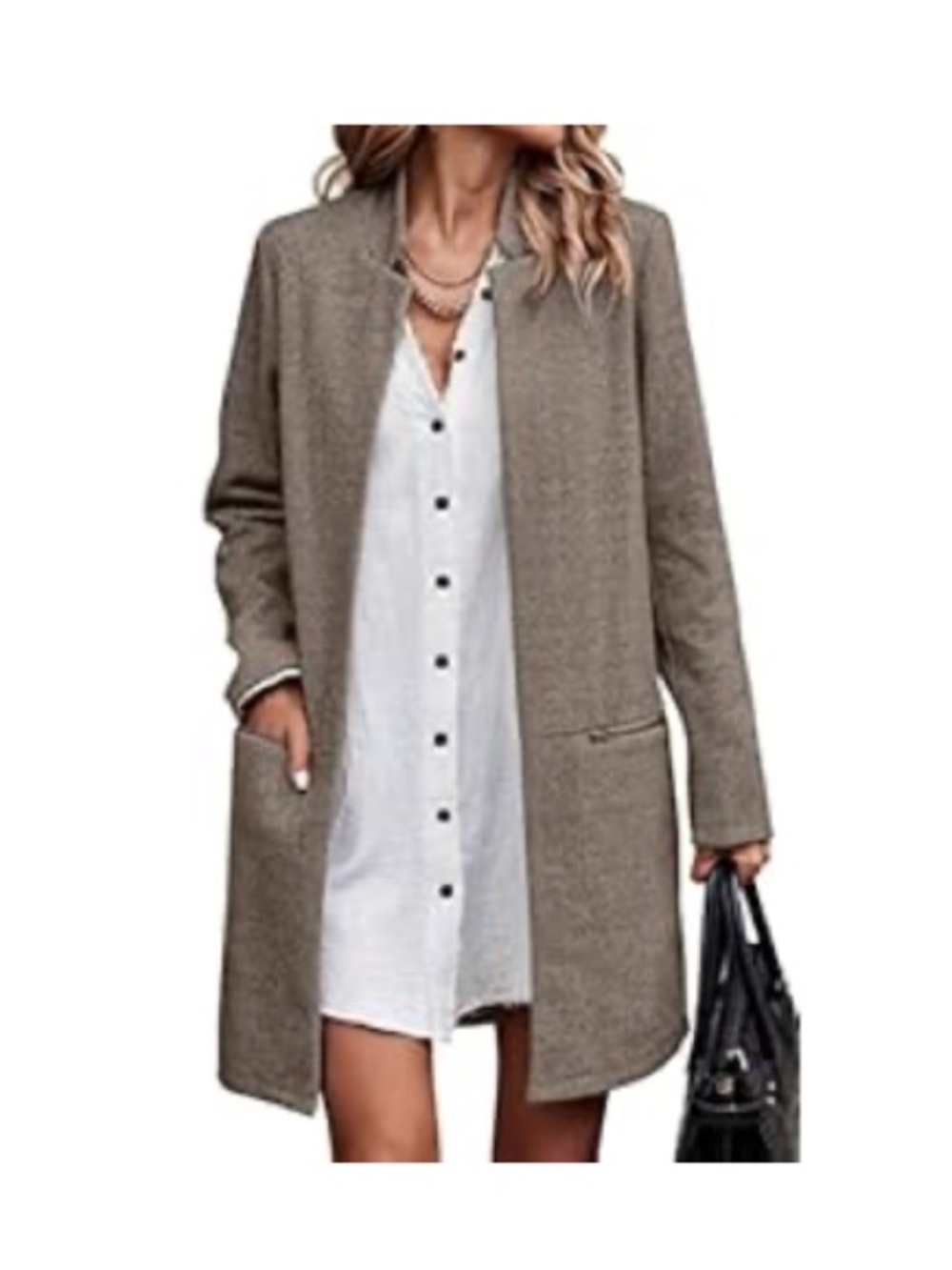 Taupe houndstooth jacket 2x